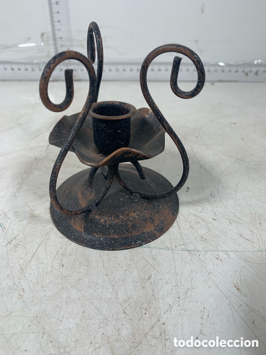 Antig&uuml;edades: 01_ candelabro met&aacute;lico - Foto 2