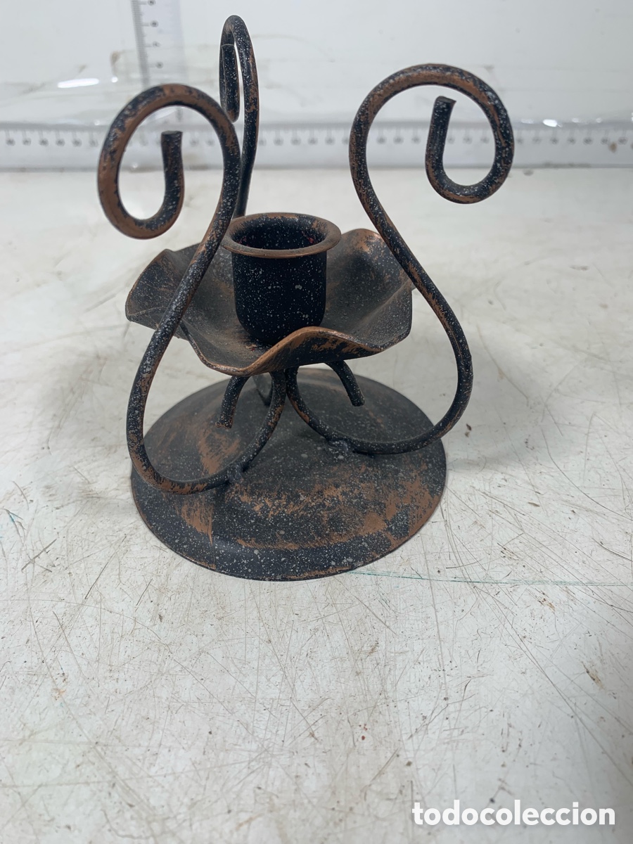 Antig&uuml;edades: 01_ candelabro met&aacute;lico - Foto 3