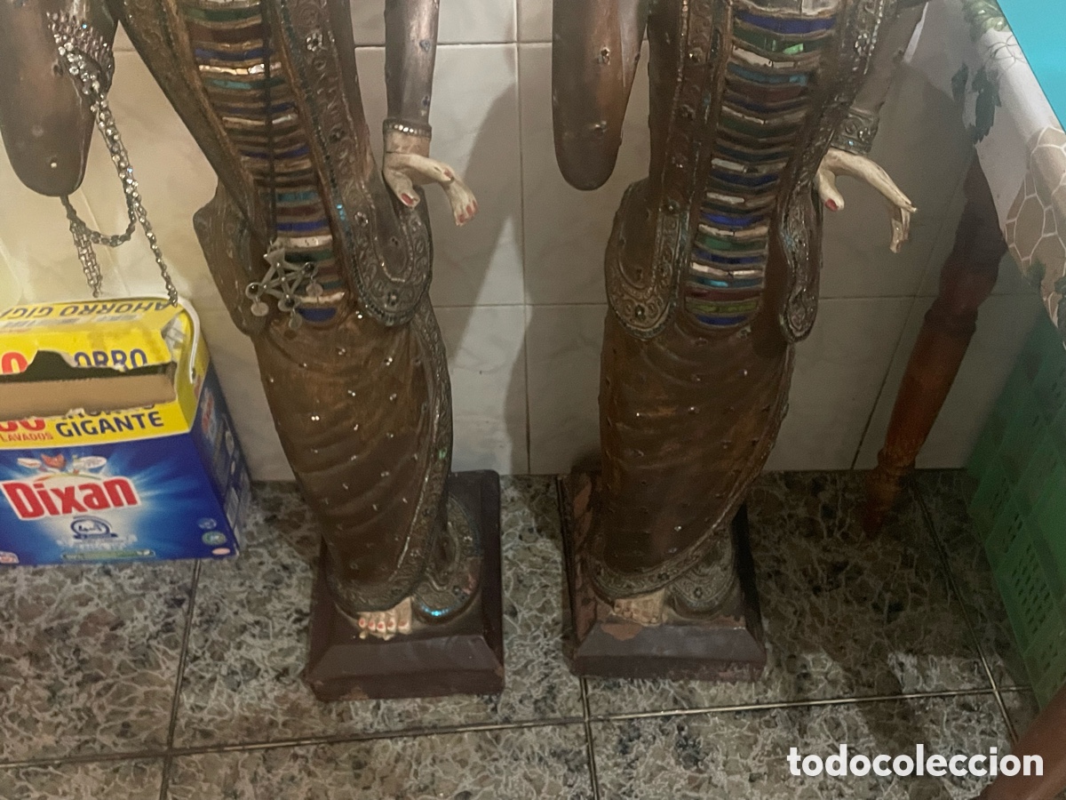 Antig&uuml;edades: Dos figuras de madera antiguas - Foto 2