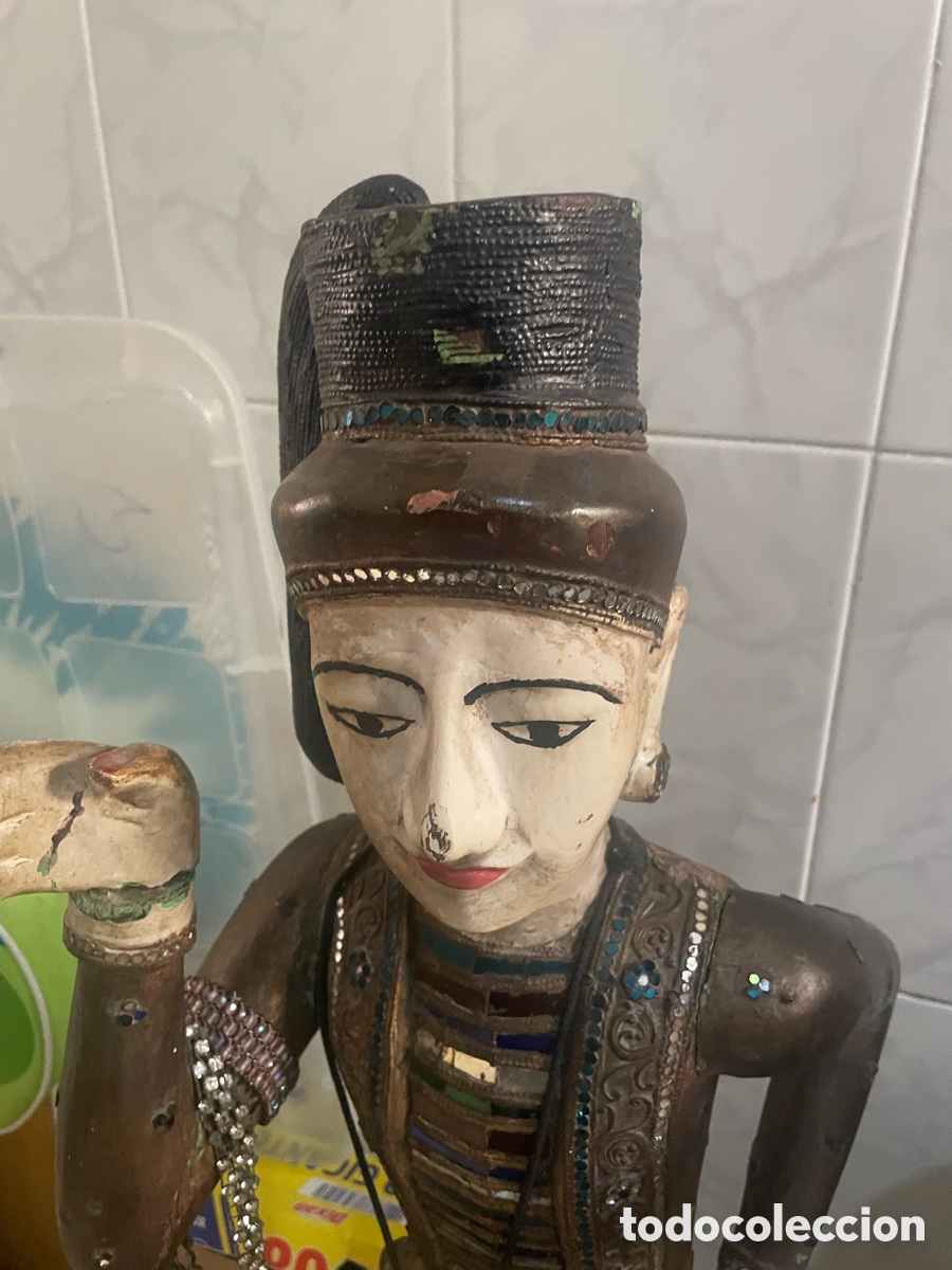 Antig&uuml;edades: Dos figuras de madera antiguas - Foto 9