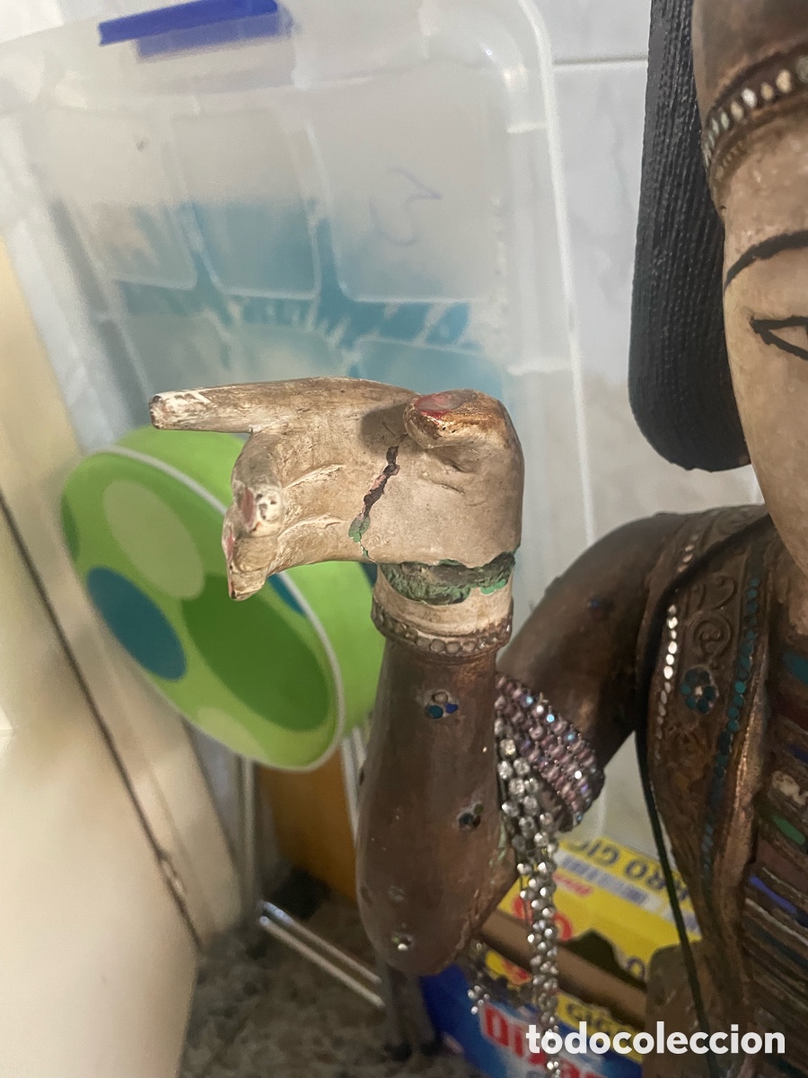 Antig&uuml;edades: Dos figuras de madera antiguas - Foto 12