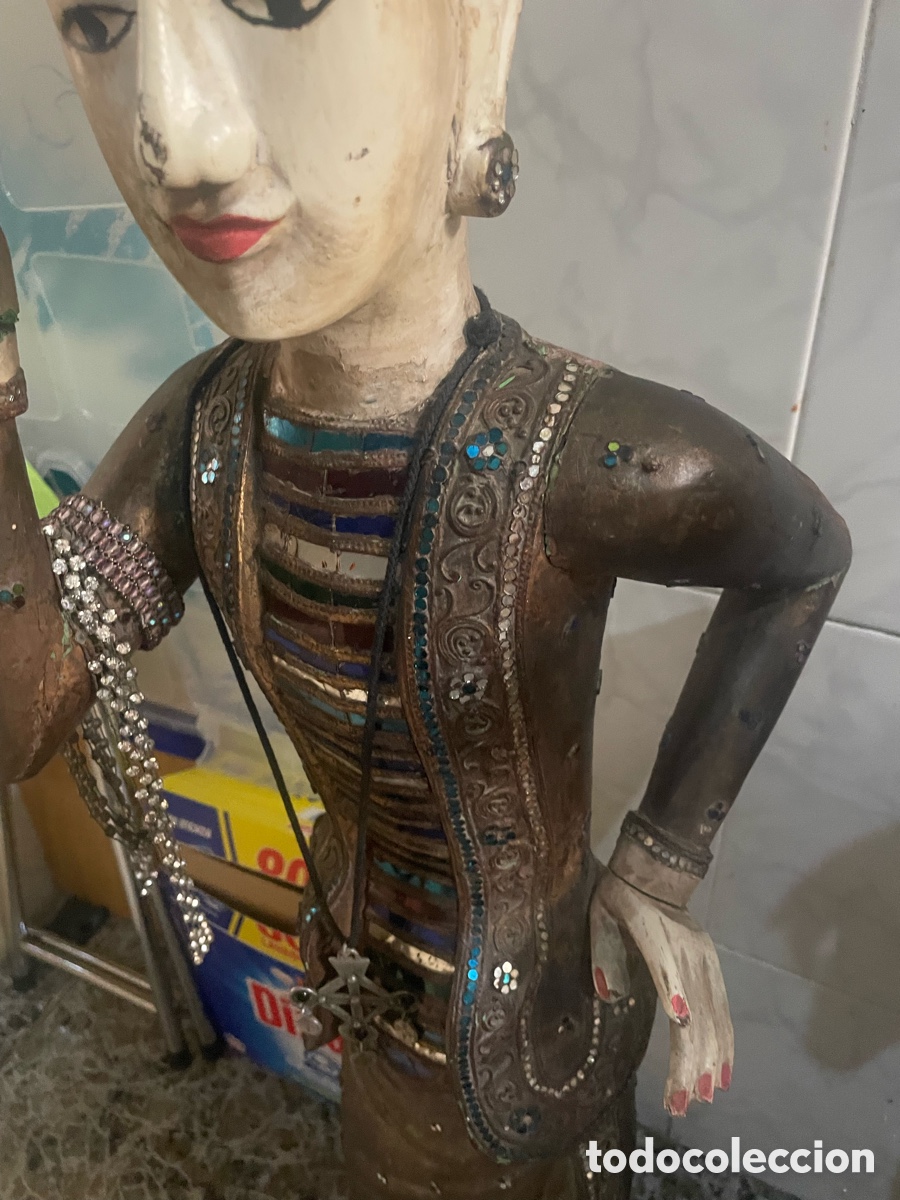 Antig&uuml;edades: Dos figuras de madera antiguas - Foto 13