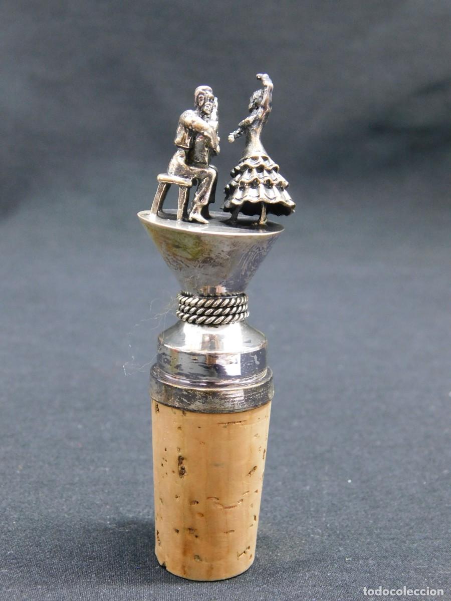 Antig&uuml;edades: TAP&Oacute;N DE CORCHO DE PLATA - Foto 1