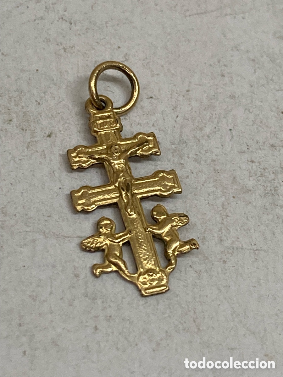Antig&uuml;edades: Medalla dorado religiosa C251 - Foto 1