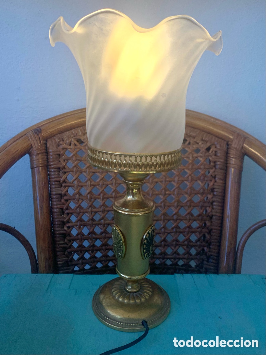 Antig&uuml;edades: ANTIGUA L&Aacute;MPARA DE MESA. - Foto 10