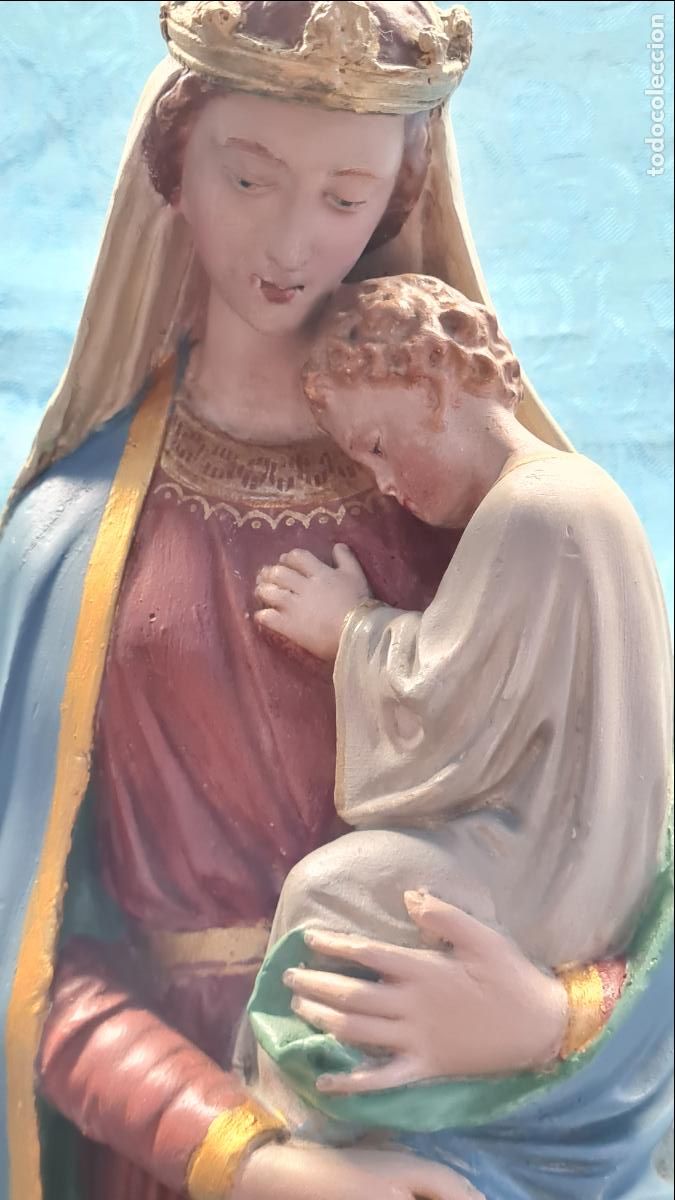 Antig&uuml;edades: VIRGEN CON NI&Ntilde;O EN BRAZOS - Foto 2