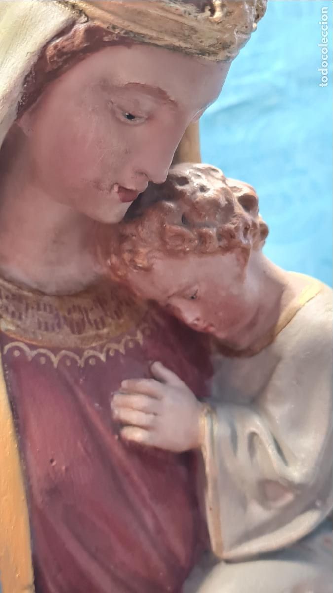 Antig&uuml;edades: VIRGEN CON NI&Ntilde;O EN BRAZOS - Foto 3
