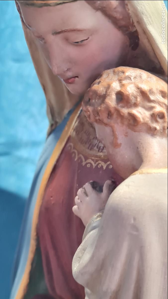 Antig&uuml;edades: VIRGEN CON NI&Ntilde;O EN BRAZOS - Foto 4
