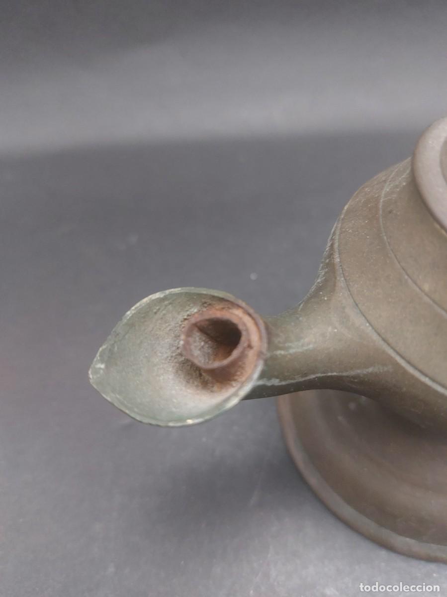 Antig&uuml;edades: L&Aacute;MPARA DE ACEITE DE BRONCE ANTIGUA - Foto 3
