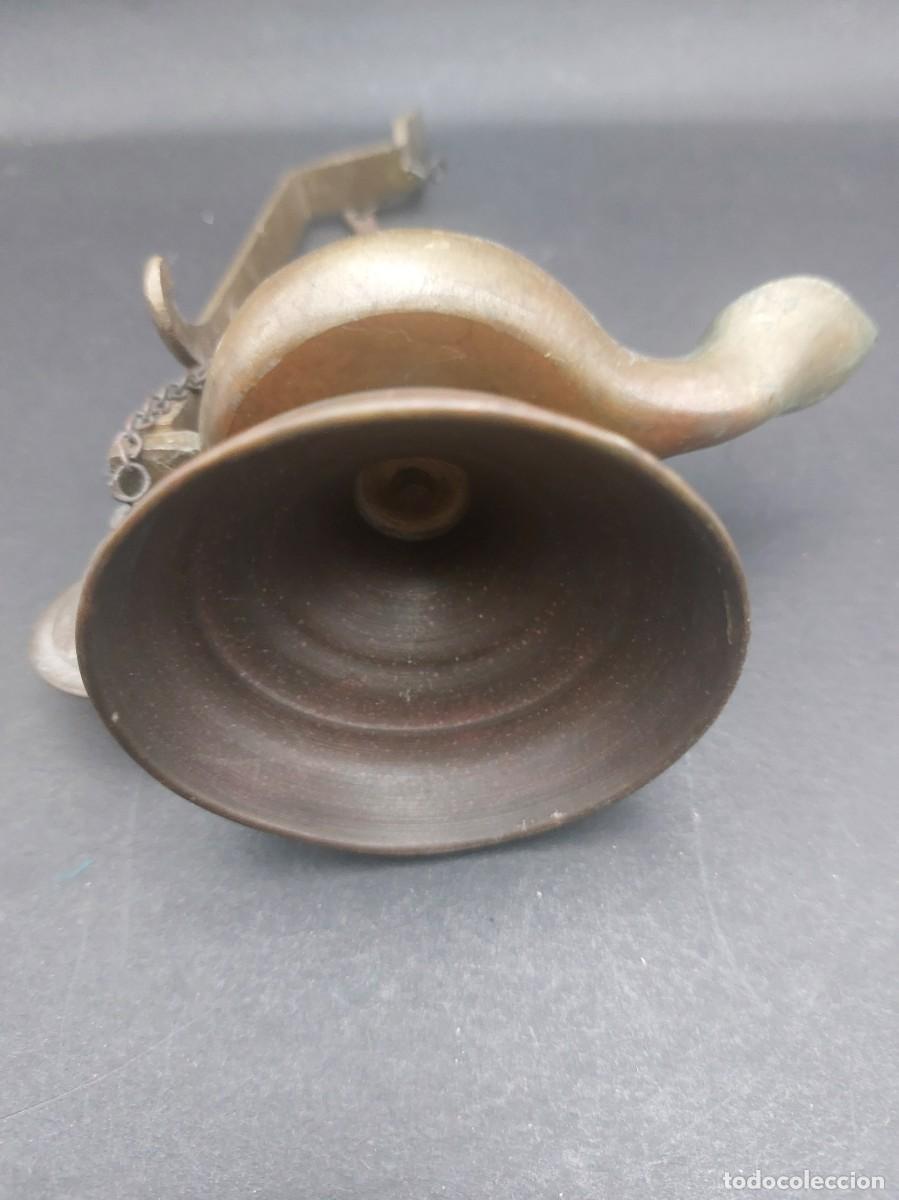 Antig&uuml;edades: L&Aacute;MPARA DE ACEITE DE BRONCE ANTIGUA - Foto 10