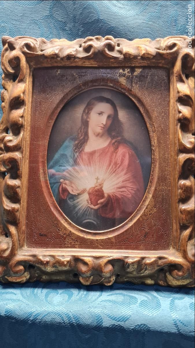 Antig&uuml;edades: PAREJA DE CUADROS RELIGIOSOS - Foto 2