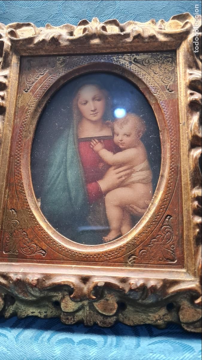 Antig&uuml;edades: PAREJA DE CUADROS RELIGIOSOS - Foto 5