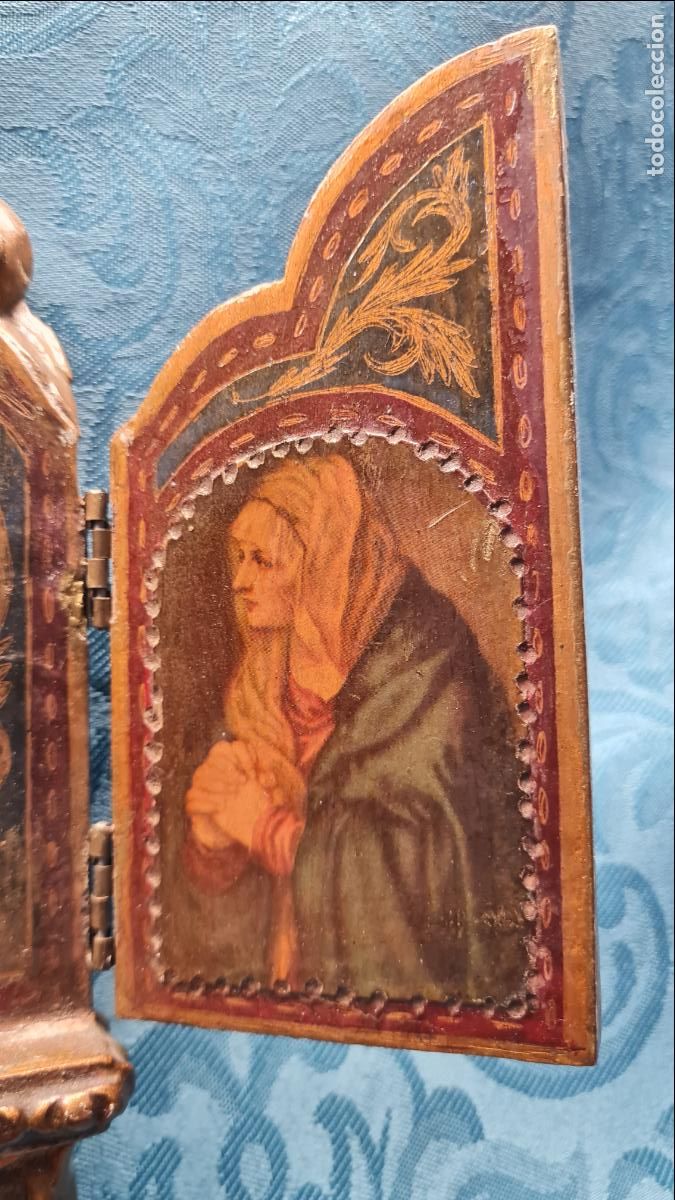 Antig&uuml;edades: TR&Iacute;PTICO RELIGIOSO EN MADERA - Foto 4