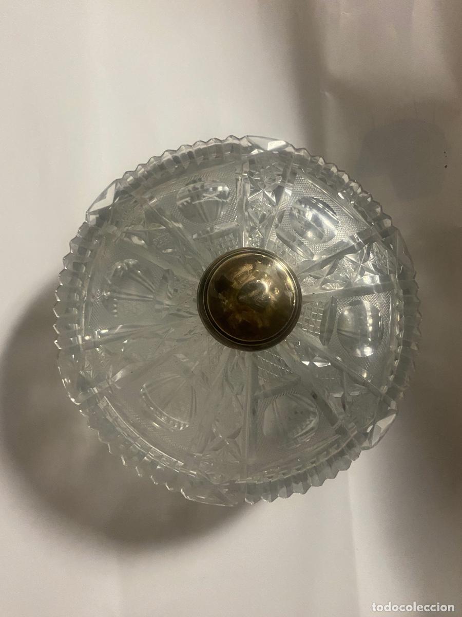 Antig&uuml;edades: Plato de Vidrio con Pomo hecho Plata - Foto 2