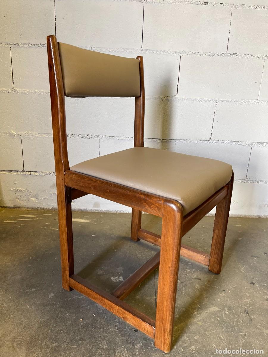 Antig&uuml;edades: set 6 silla mid century restauradas - Foto 7