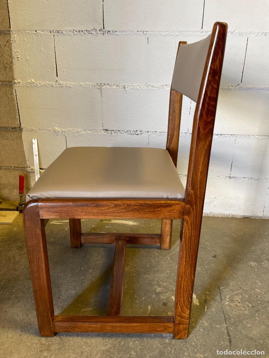 Antig&uuml;edades: set 6 silla mid century restauradas - Foto 9
