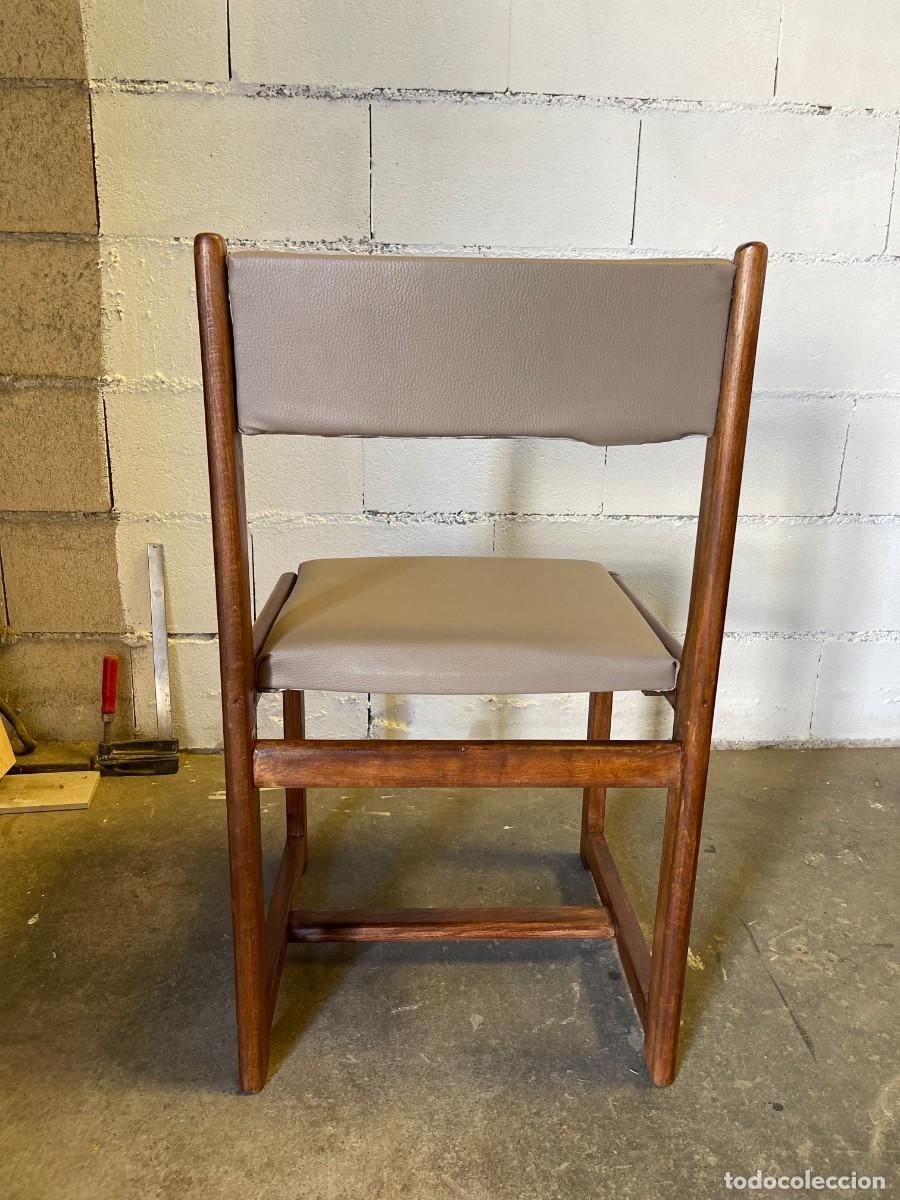 Antig&uuml;edades: set 6 silla mid century restauradas - Foto 10