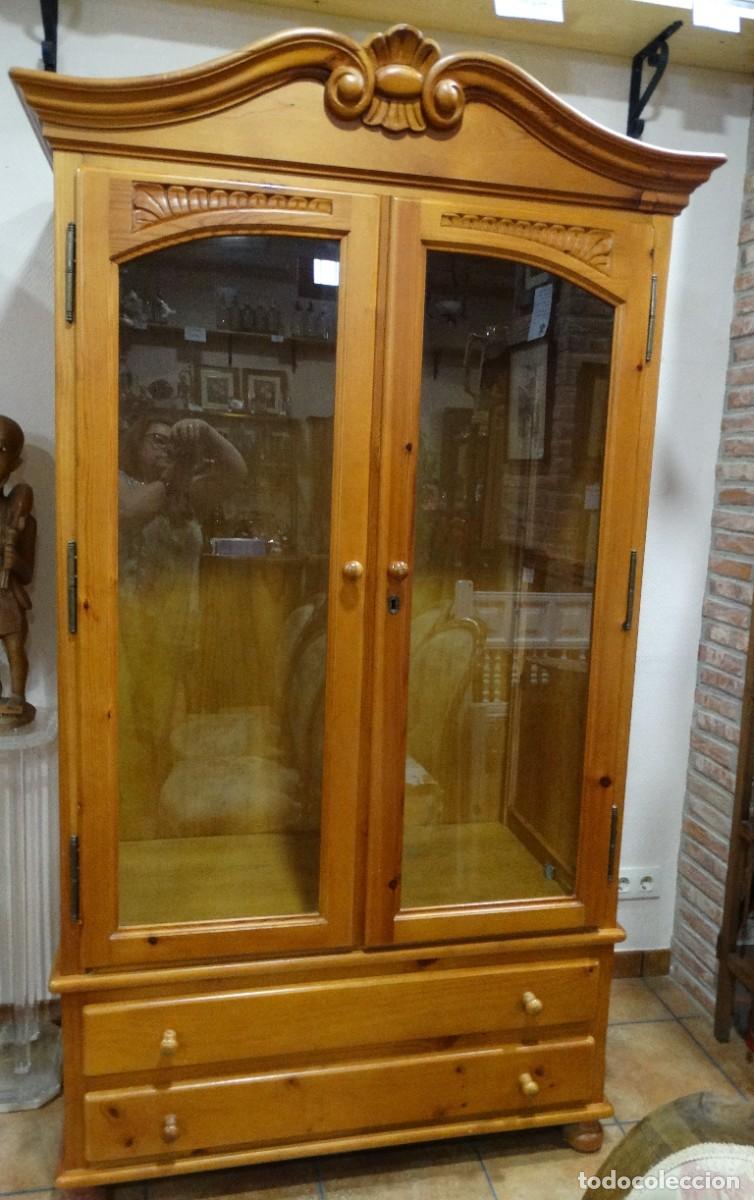 Antig&uuml;edades: ARMARIO DE PINO VITRINA - Foto 3