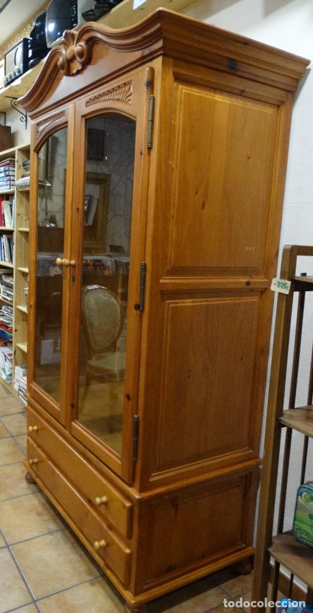 Antig&uuml;edades: ARMARIO DE PINO VITRINA - Foto 4