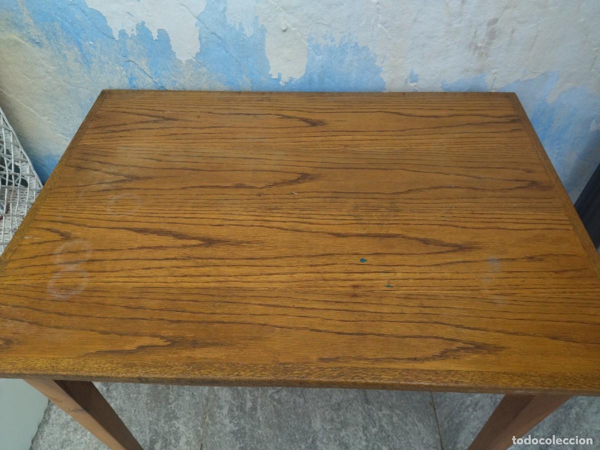 Antig&uuml;edades: Antigua mesa tocinera con caj&oacute;n largo. - Foto 5