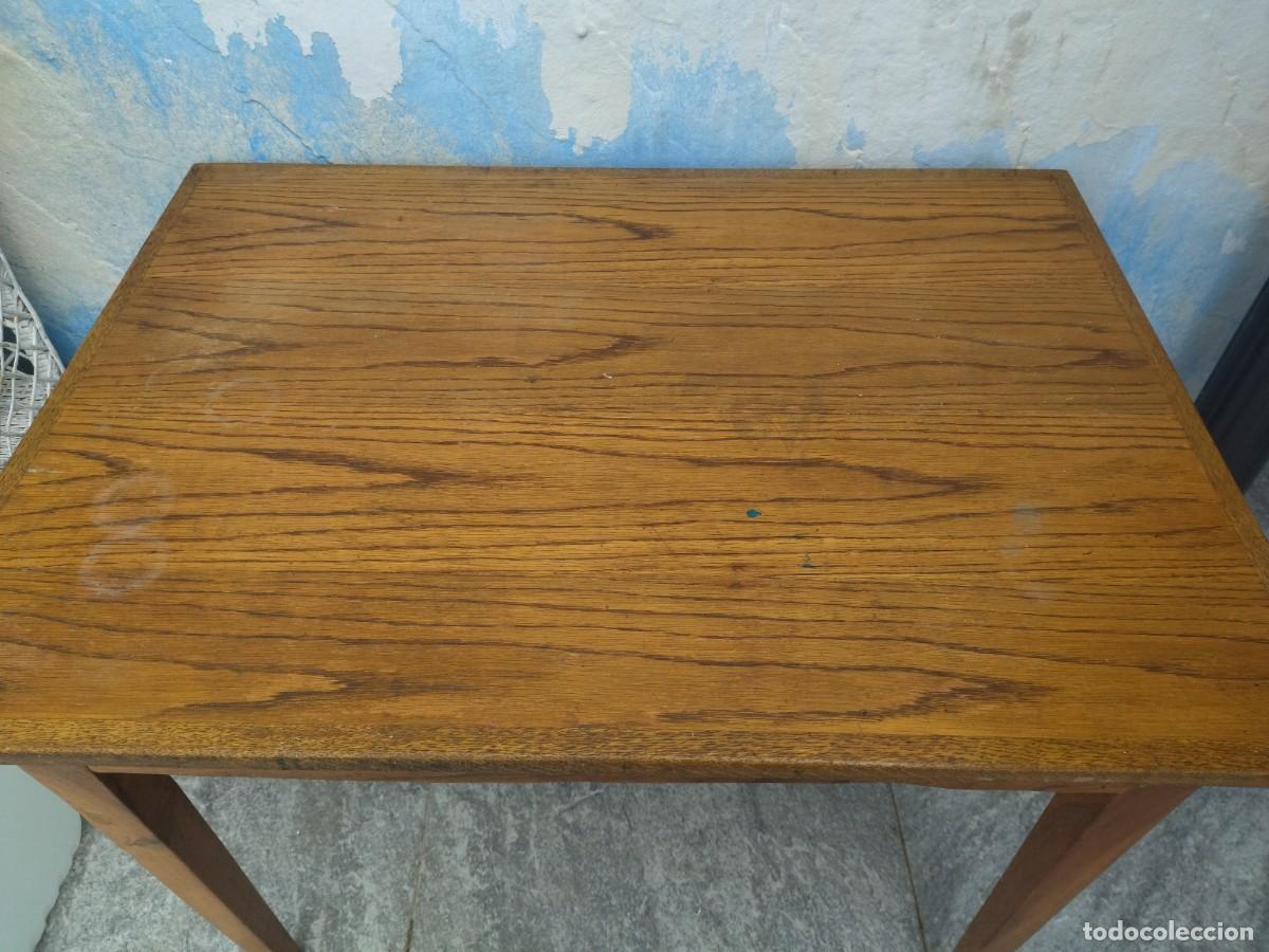 Antig&uuml;edades: Antigua mesa tocinera con caj&oacute;n largo. - Foto 6
