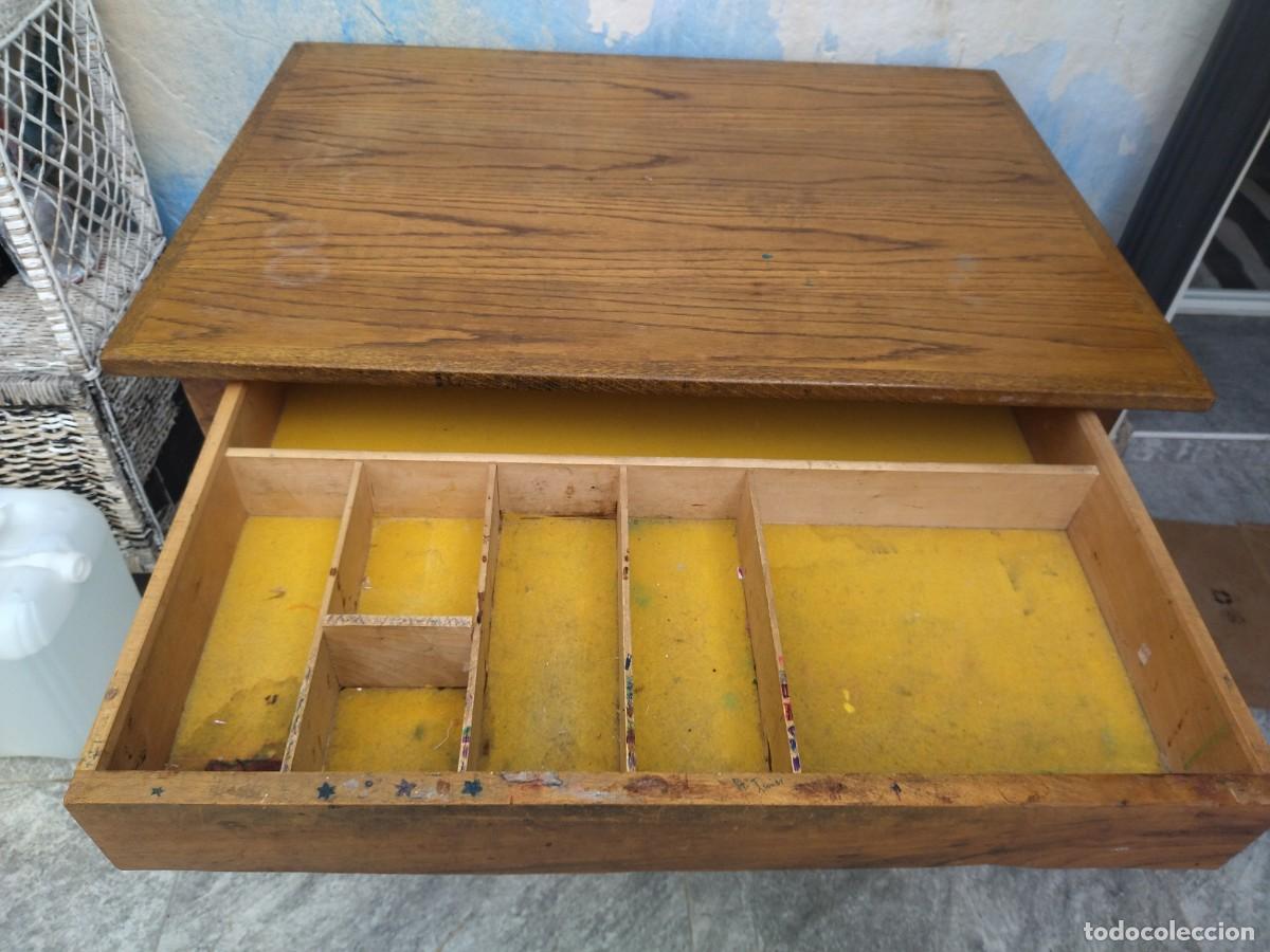 Antig&uuml;edades: Antigua mesa tocinera con caj&oacute;n largo. - Foto 9