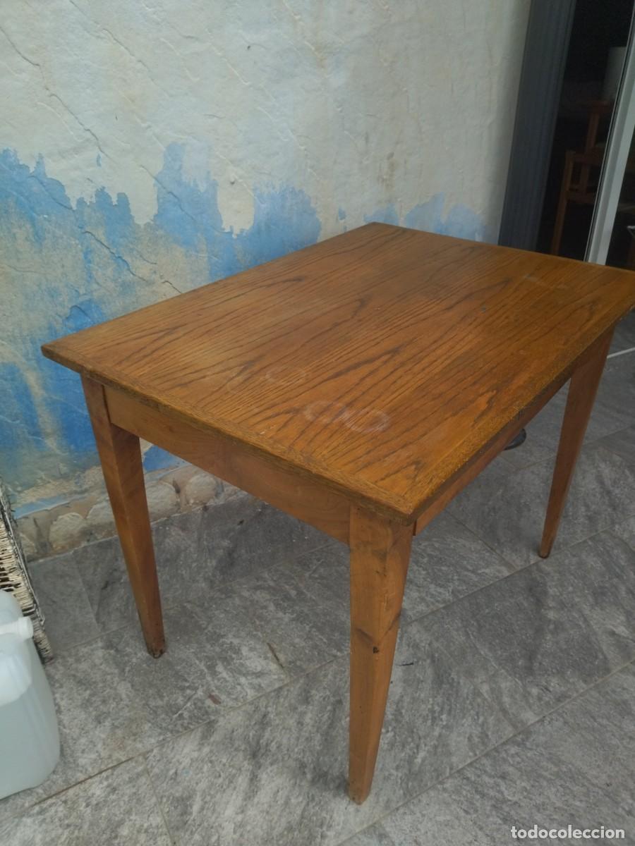 Antig&uuml;edades: Antigua mesa tocinera con caj&oacute;n largo. - Foto 13