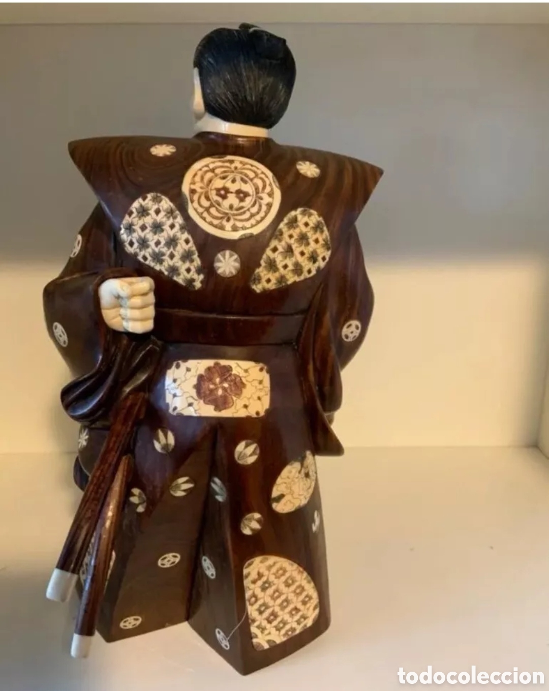 Antig&uuml;edades: Samurai Okimono Japones &Eacute;bano y Marfil - Foto 6