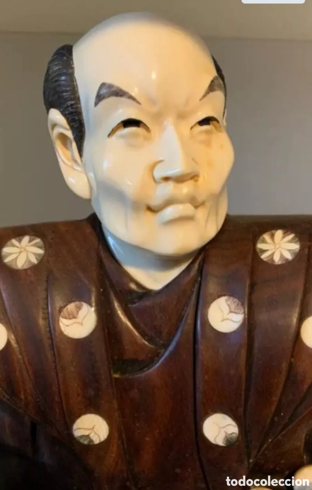 Antig&uuml;edades: Samurai Okimono Japones &Eacute;bano y Marfil - Foto 8