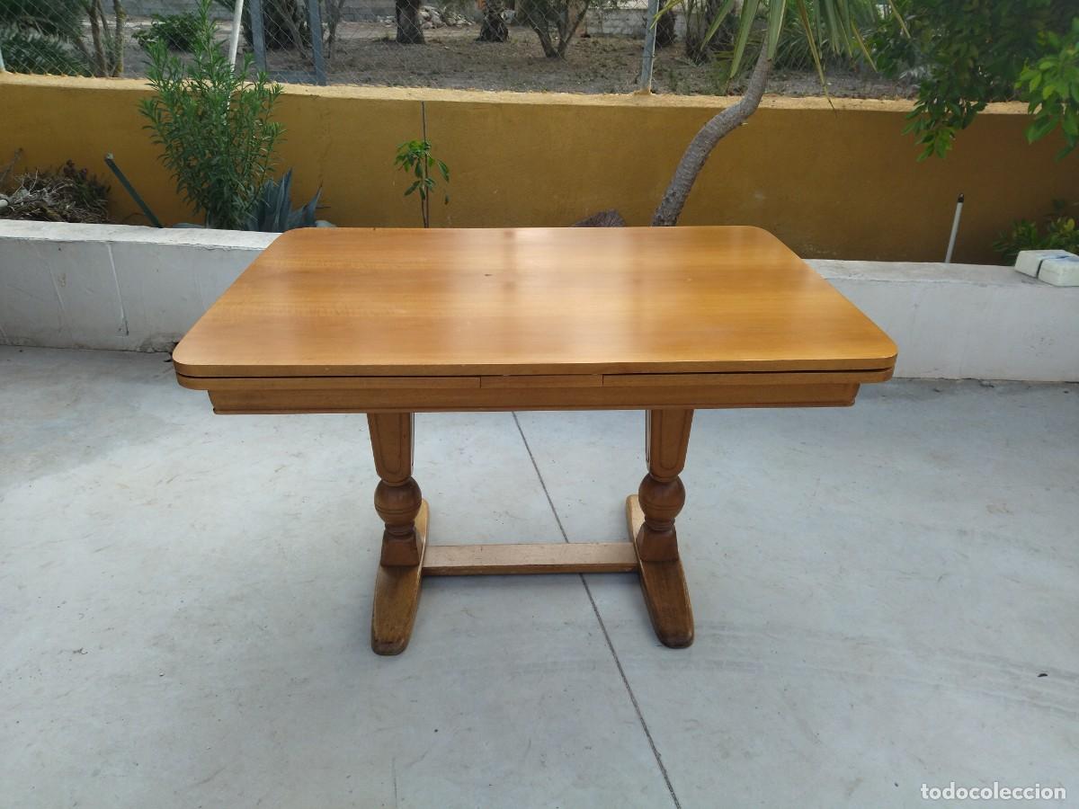 Antig&uuml;edades: Preciosa mesa de madera de roble extensible. - Foto 4