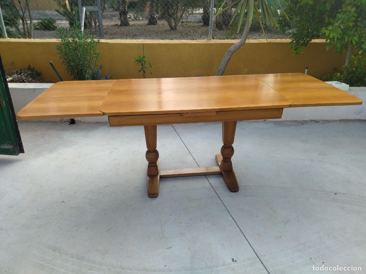 Antig&uuml;edades: Preciosa mesa de madera de roble extensible. - Foto 13