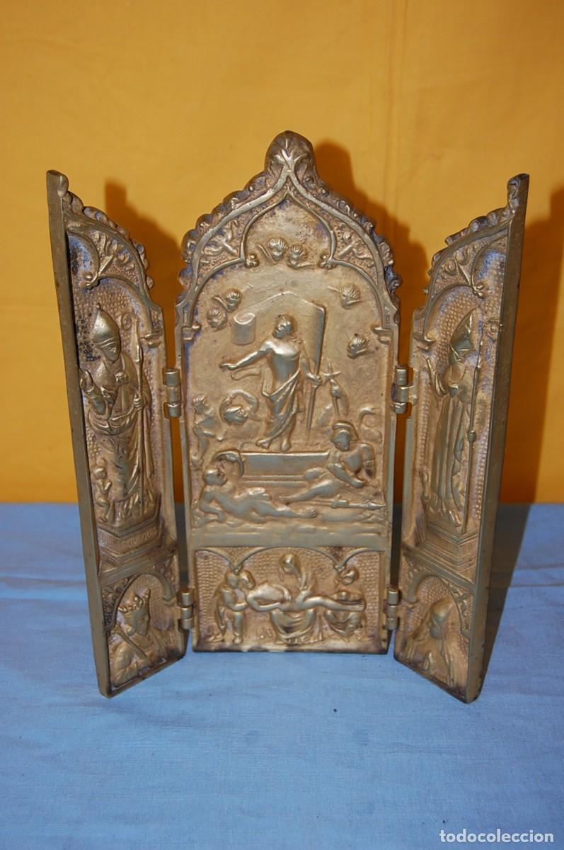 Antig&uuml;edades: TRIPTICO DE BRONCE ANTIGUO - Foto 1