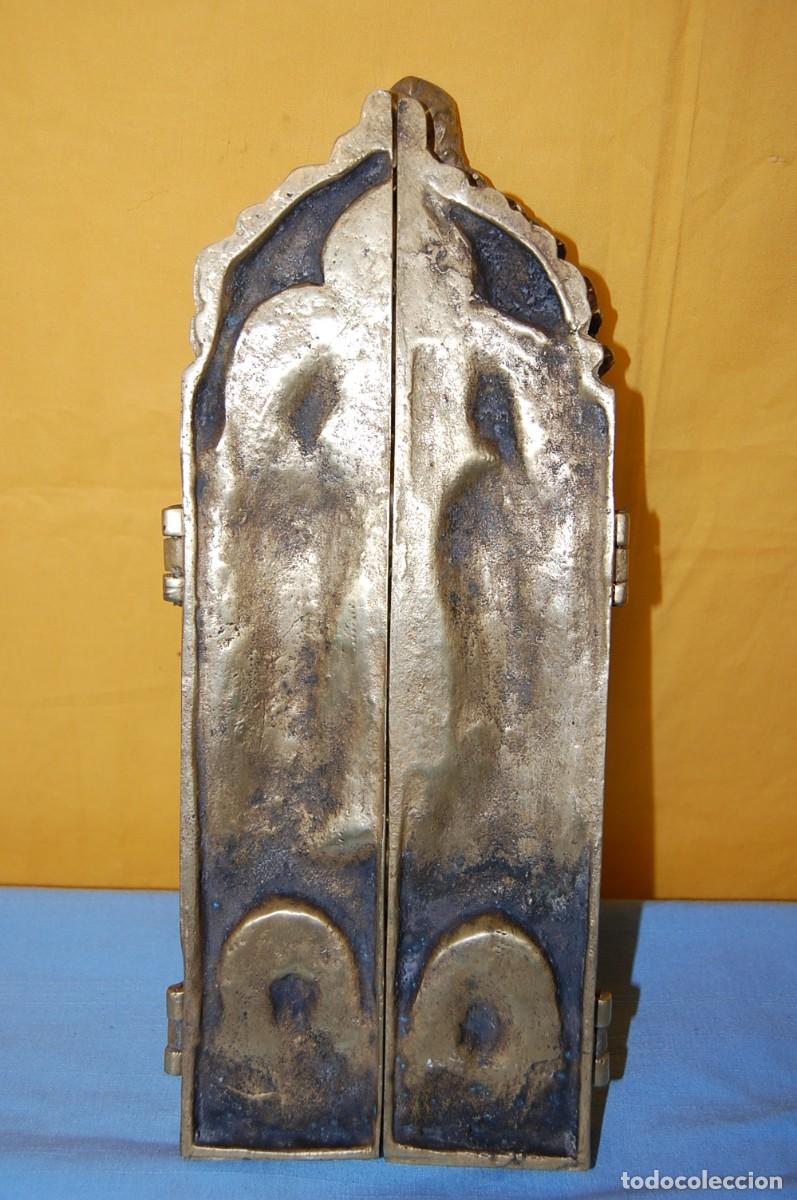 Antig&uuml;edades: TRIPTICO DE BRONCE ANTIGUO - Foto 6