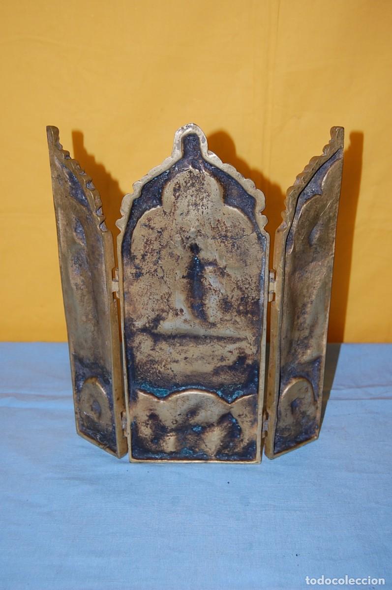 Antig&uuml;edades: TRIPTICO DE BRONCE ANTIGUO - Foto 7