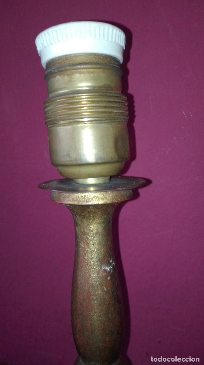 Antig&uuml;edades: LAMPARA DE MADERA POLICROMADA - Foto 5