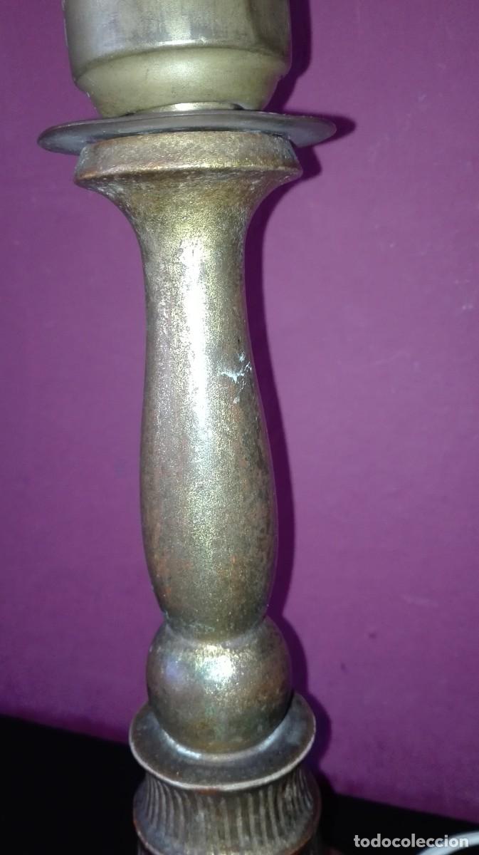 Antig&uuml;edades: LAMPARA DE MADERA POLICROMADA - Foto 6