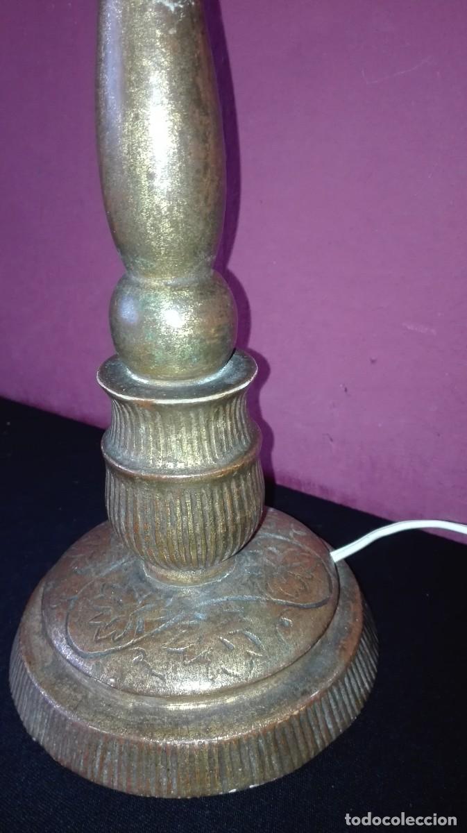 Antig&uuml;edades: LAMPARA DE MADERA POLICROMADA - Foto 7