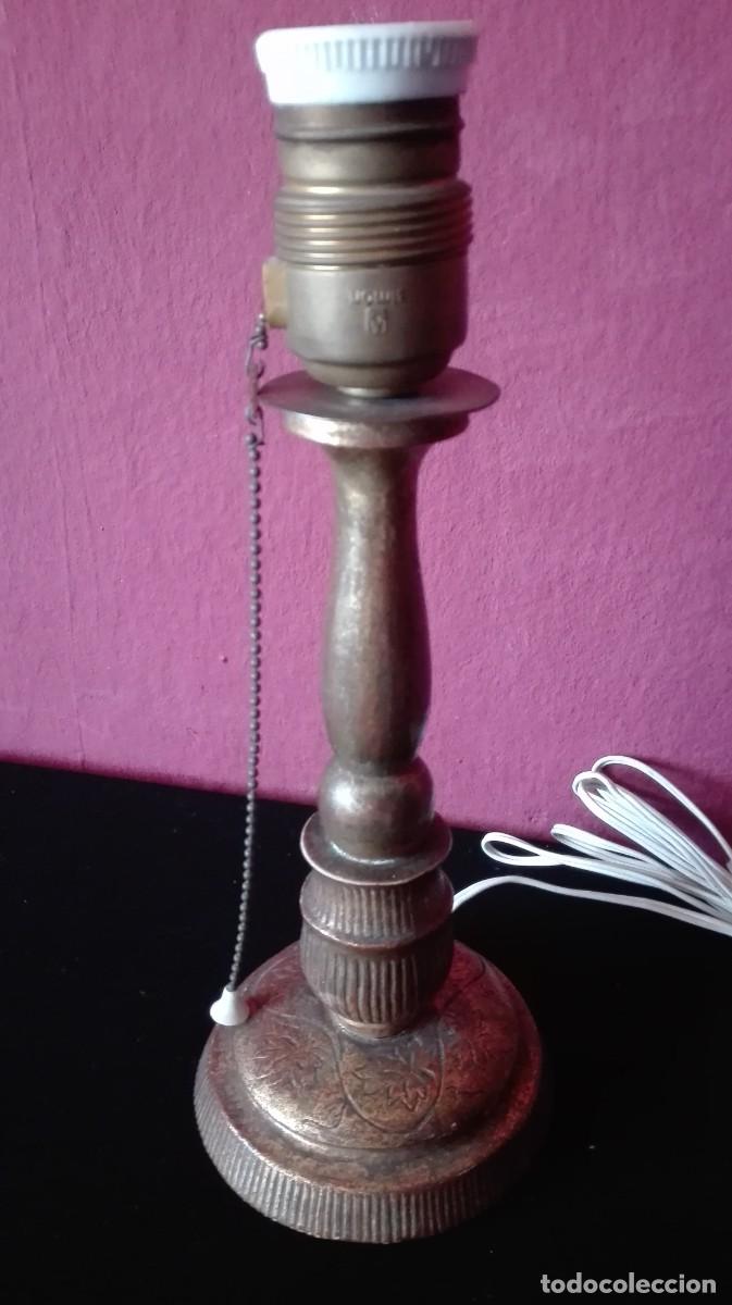 Antig&uuml;edades: LAMPARA DE MADERA POLICROMADA - Foto 9