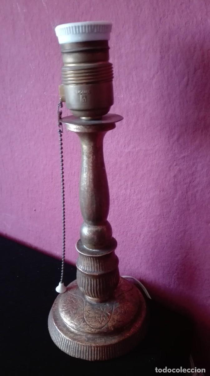 Antig&uuml;edades: LAMPARA DE MADERA POLICROMADA - Foto 10