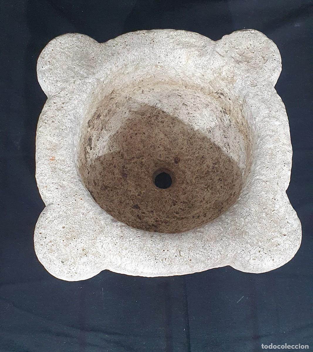 Antig&uuml;edades: Mortero o macetero de piedra - Foto 3