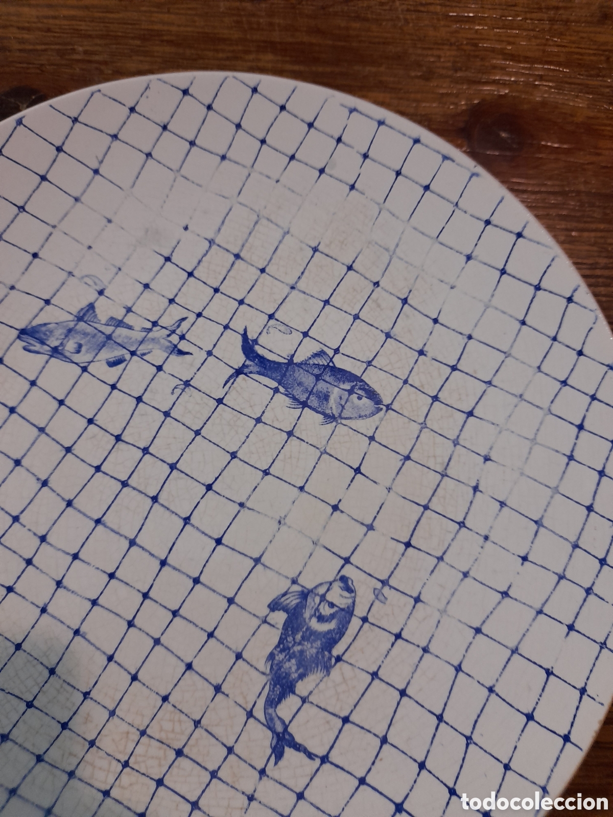 Antig&uuml;edades: Plato pickman peces redes - Foto 2