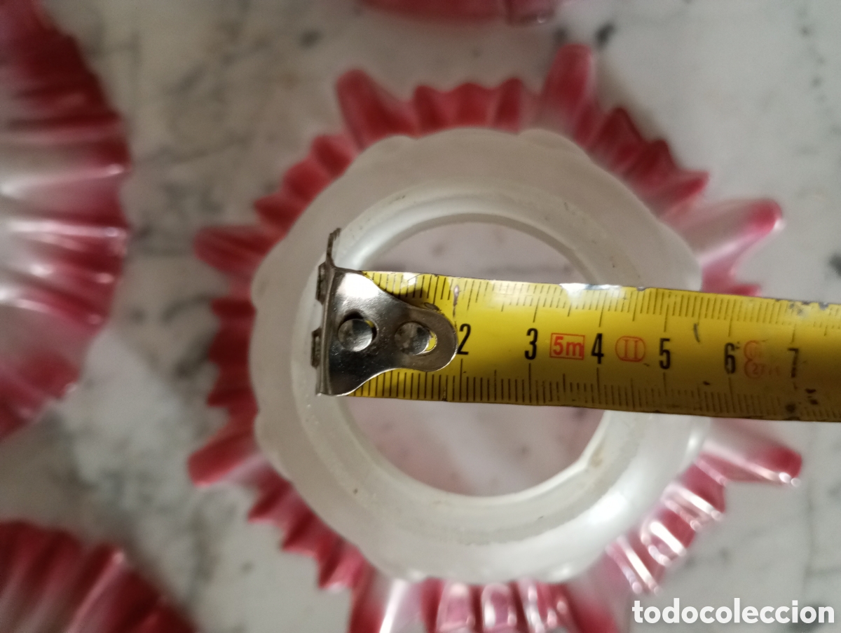 Antig&uuml;edades: Conjunto de 5 tulipas rizadas rojas - Foto 3