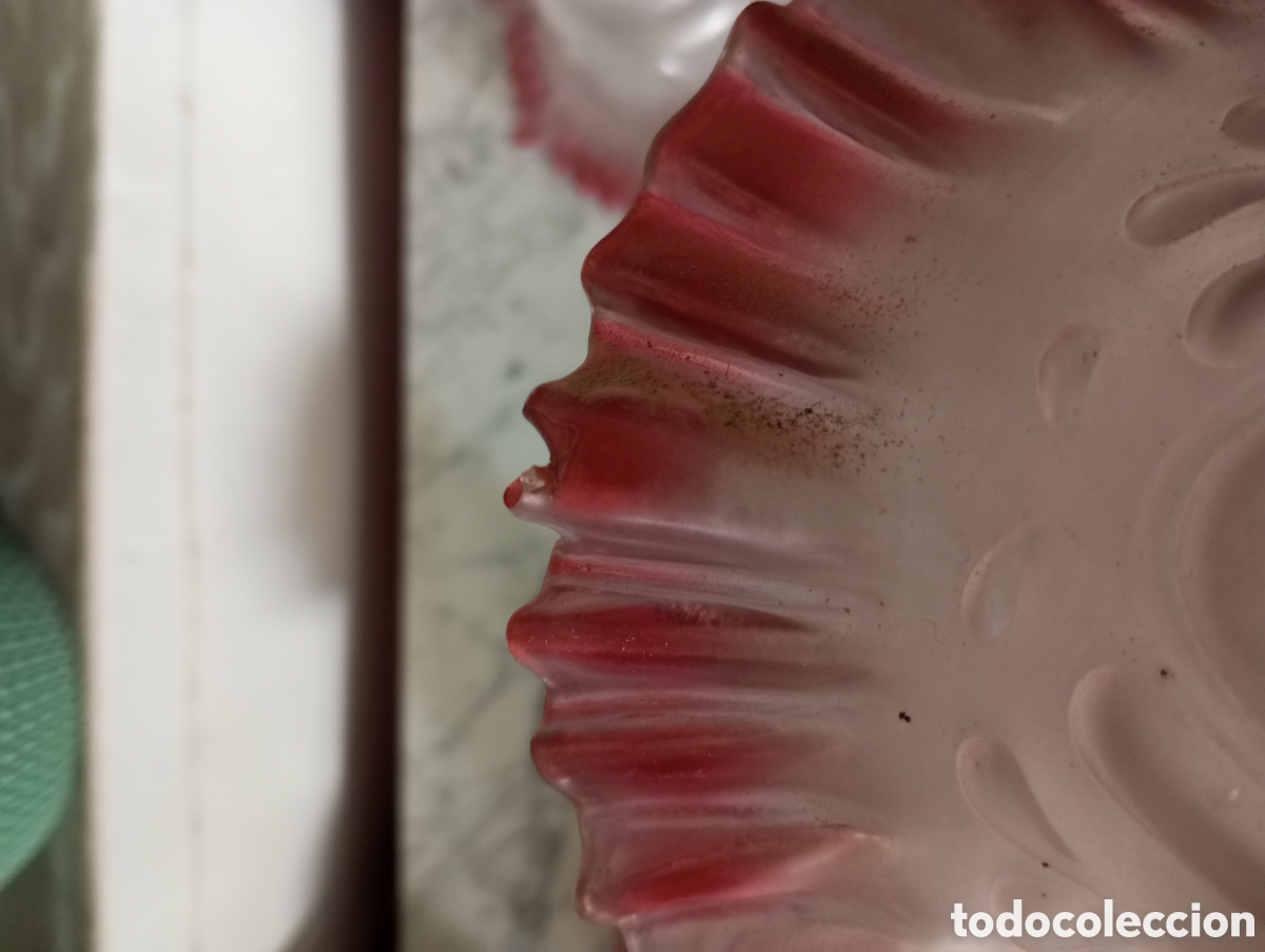 Antig&uuml;edades: Conjunto de 5 tulipas rizadas rojas - Foto 5