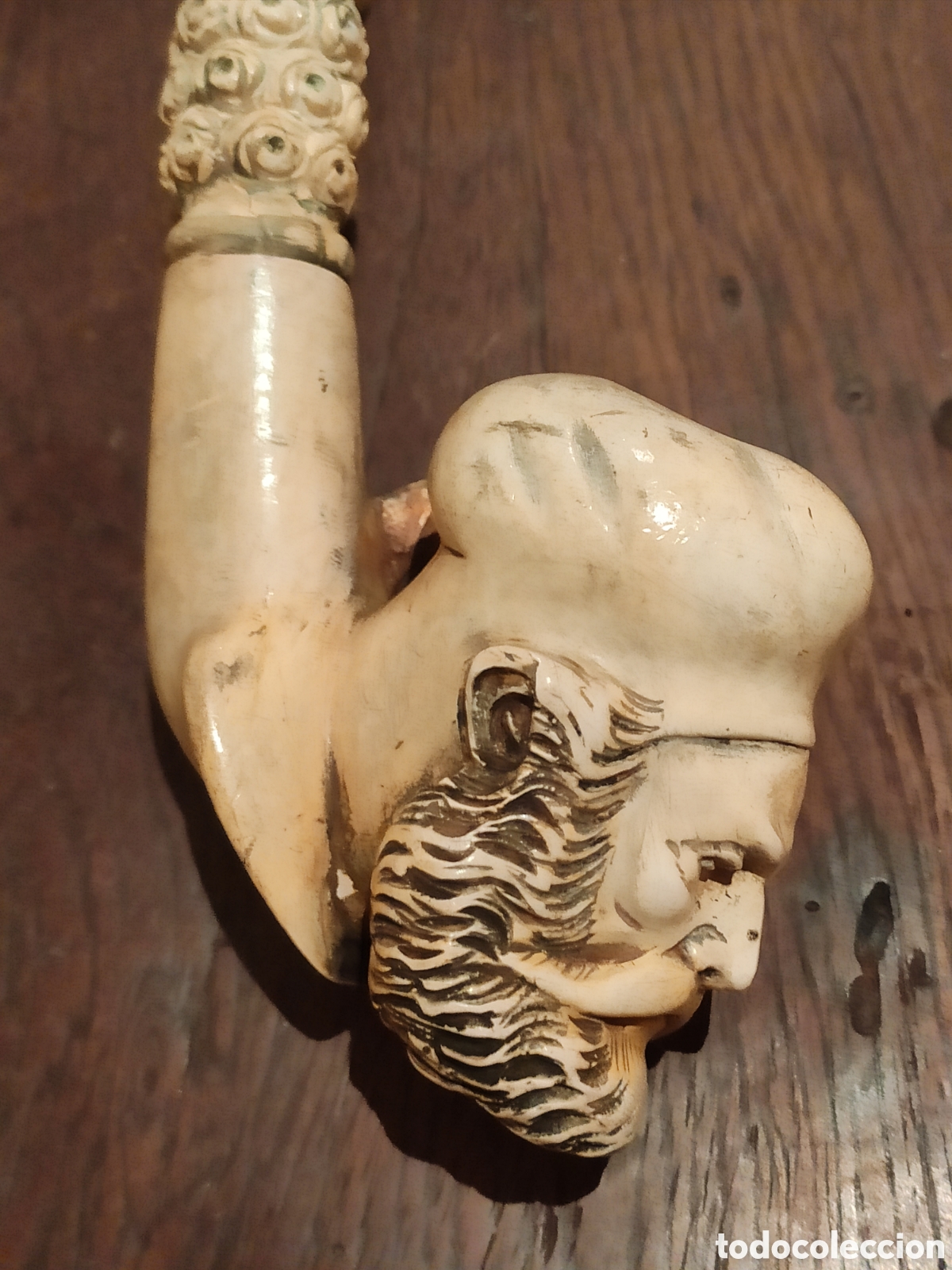 Antig&uuml;edades: Antigua pipa de espuma de mar 37cm - Foto 6