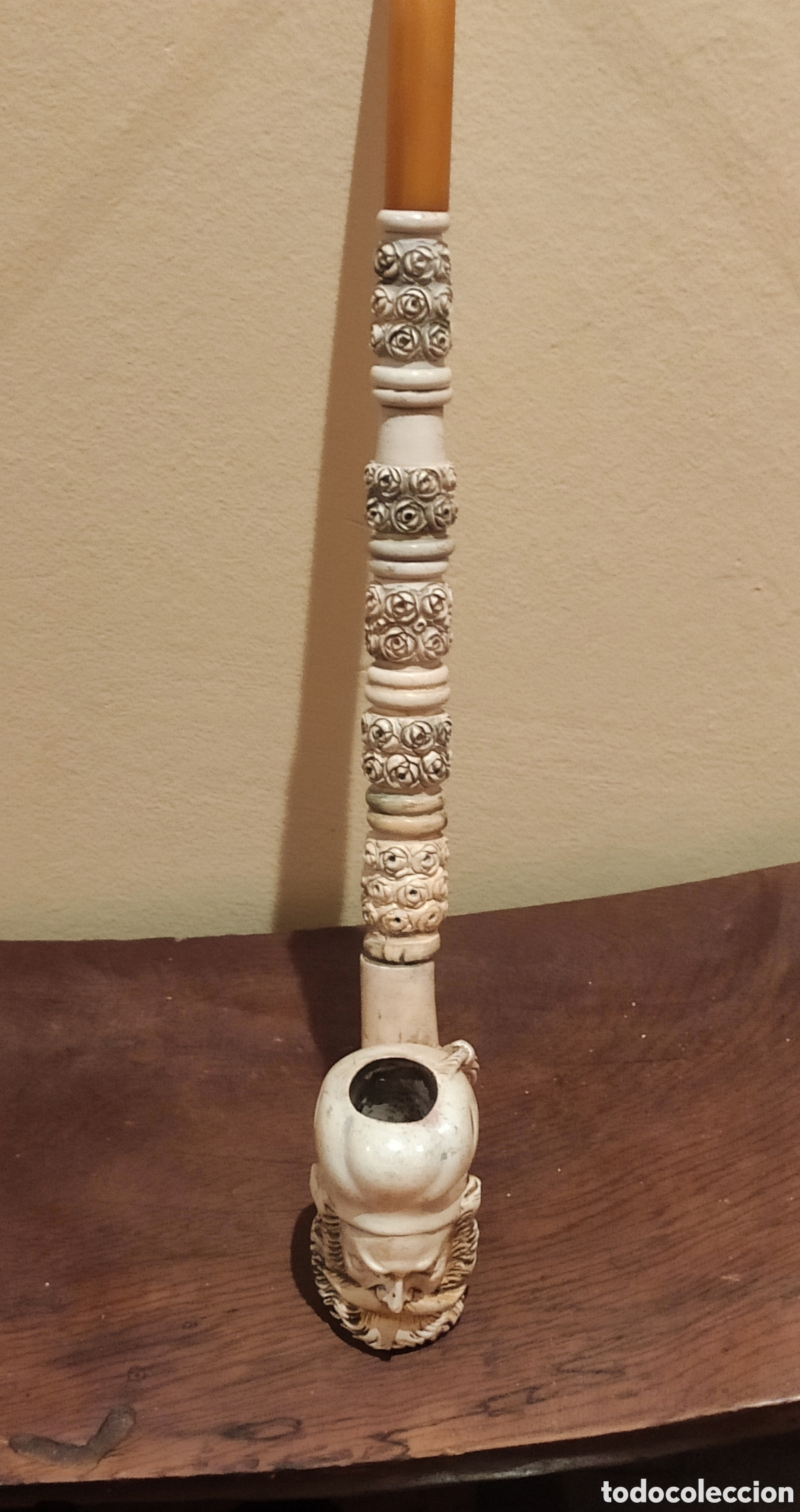 Antig&uuml;edades: Antigua pipa de espuma de mar 37cm - Foto 1