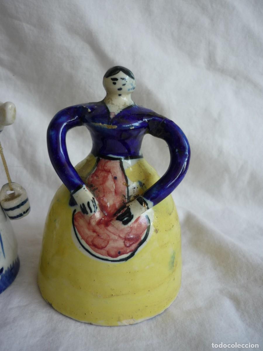 Antig&uuml;edades: 3 campanas de cer&aacute;mica en forma de mujer - Foto 5