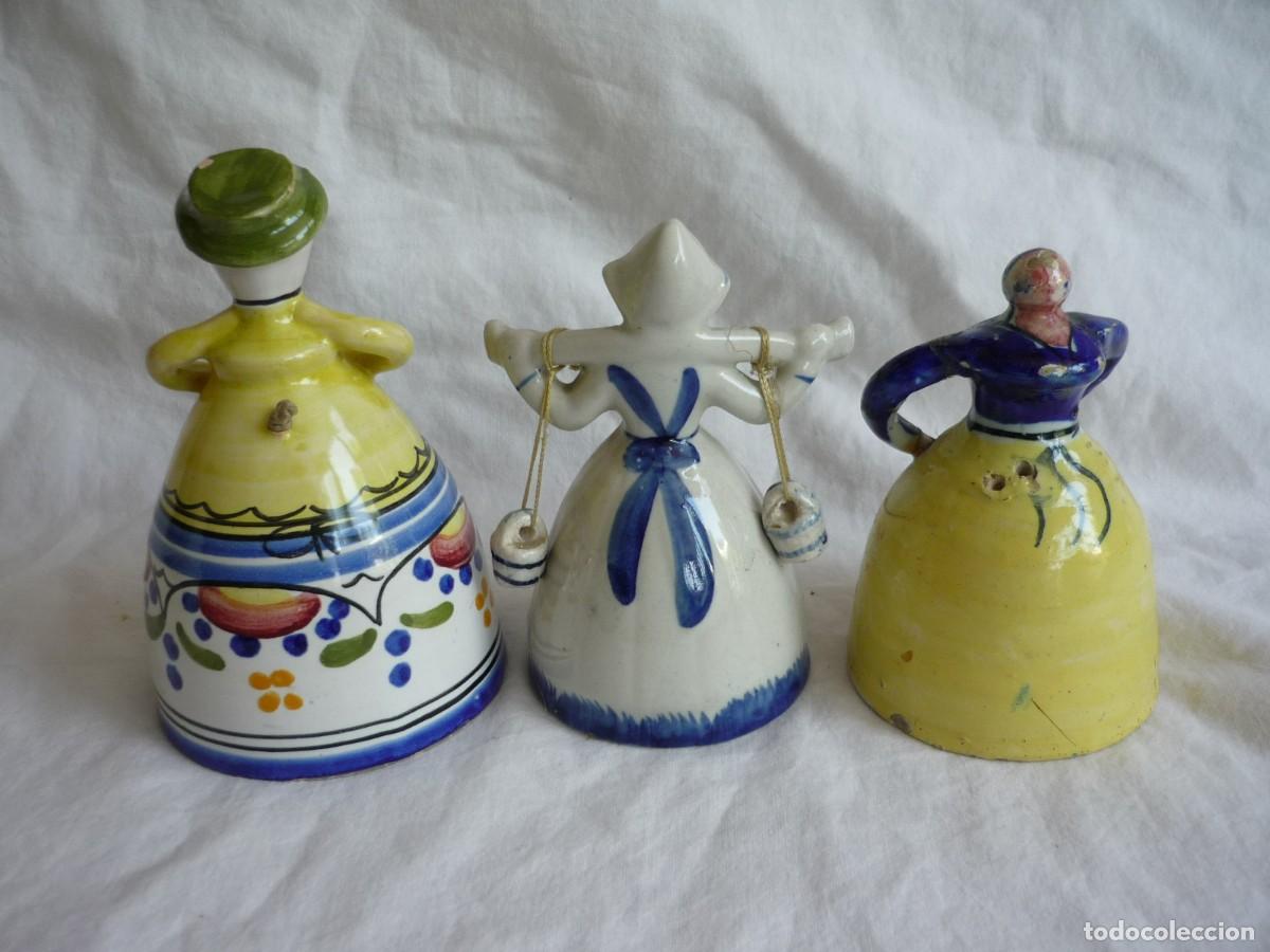 Antig&uuml;edades: 3 campanas de cer&aacute;mica en forma de mujer - Foto 7