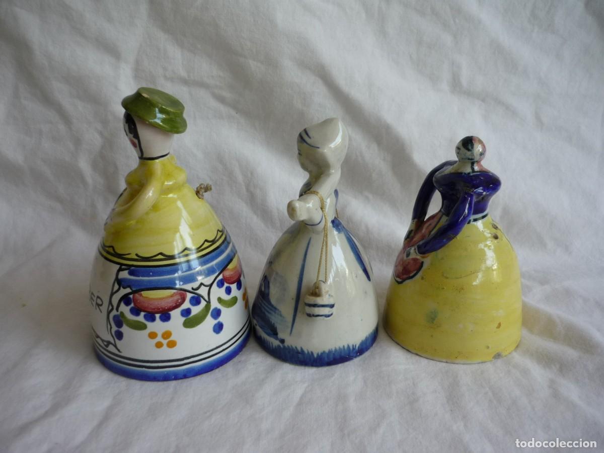 Antig&uuml;edades: 3 campanas de cer&aacute;mica en forma de mujer - Foto 8