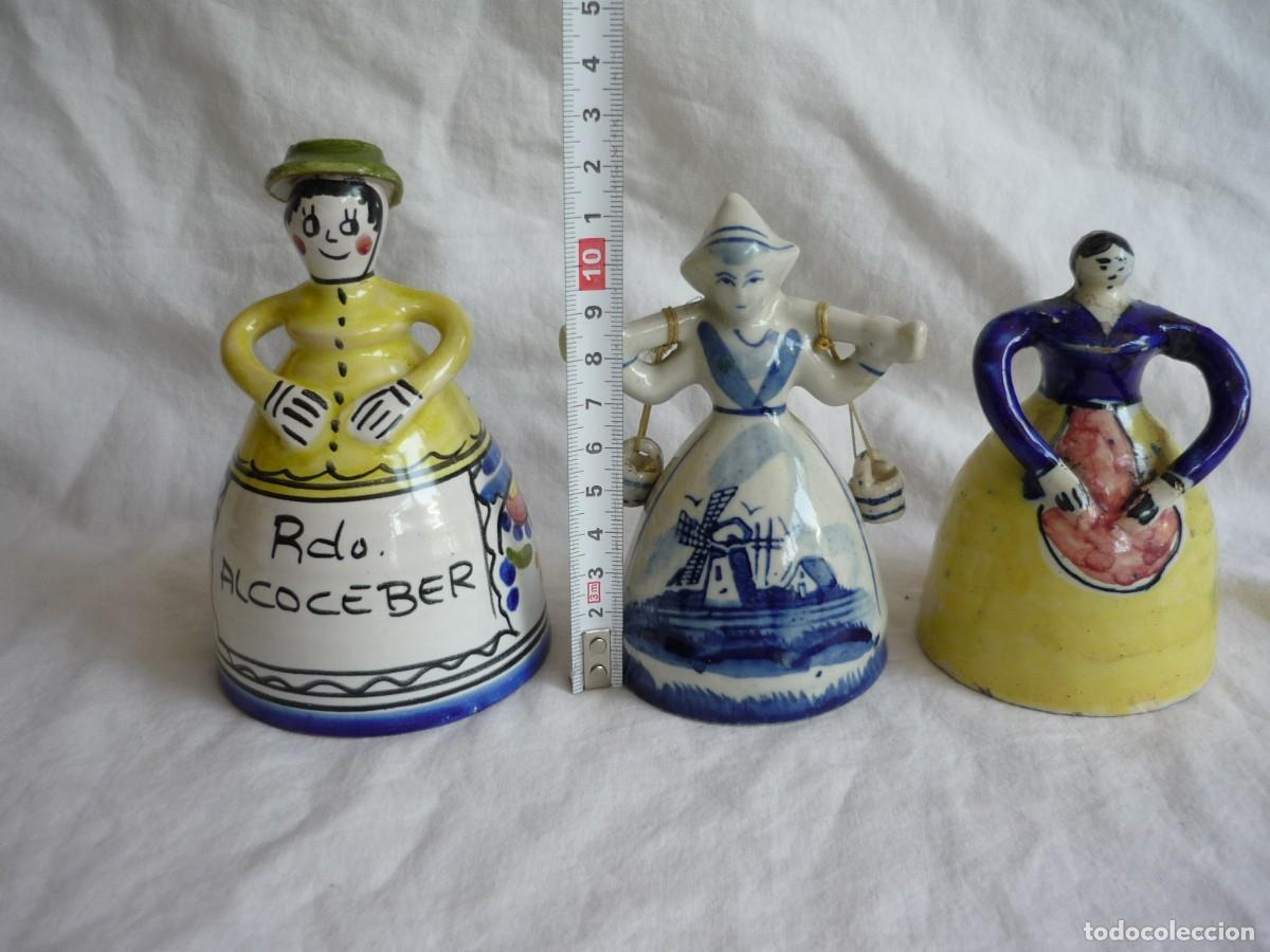Antig&uuml;edades: 3 campanas de cer&aacute;mica en forma de mujer - Foto 10