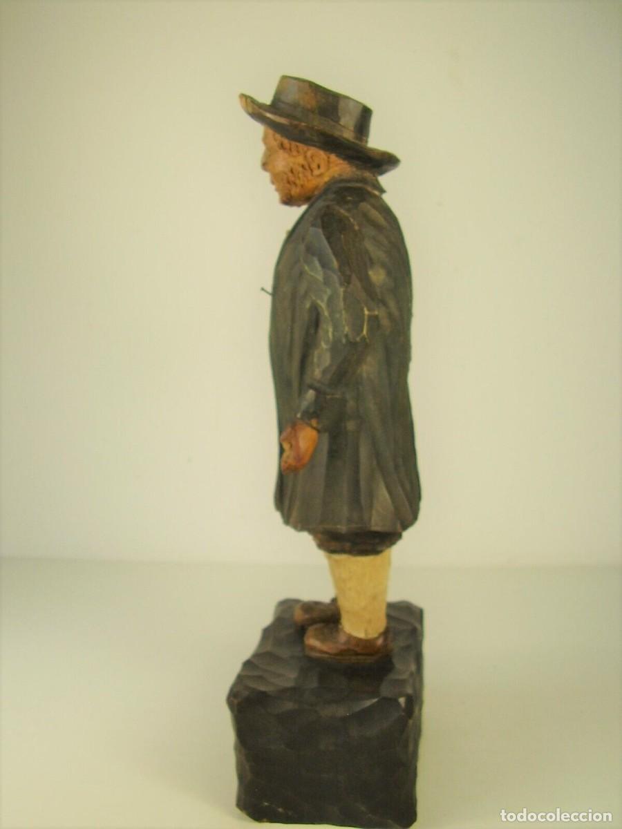 Antig&uuml;edades: Talla de madera campesino. - Foto 2